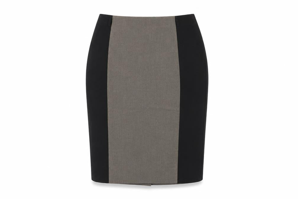 Marks & Spencer Womens Black Polyester Straight & Pencil Skirt Size 12 Zip