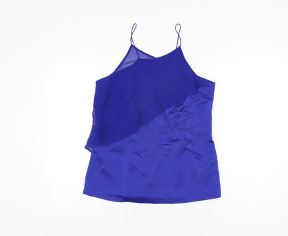 Coast Womens Blue Polyester Camisole T-Shirt Size 10 V-Neck