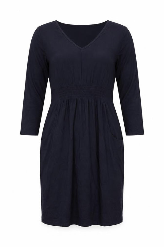 Kaliko Womens Blue Viscose Bodycon Size 14 V-Neck Pullover