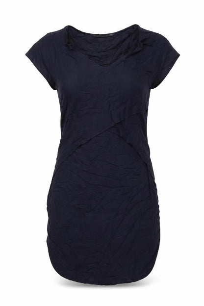 Zara Womens Blue Viscose Basic T-Shirt Size S V-Neck