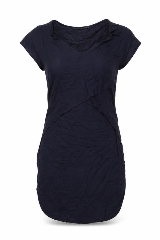 Zara Womens Blue Viscose Basic T-Shirt Size S V-Neck