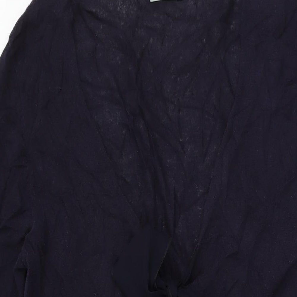 Per Una Womens Blue Polyester Wrap Dress Size 18 V-Neck Tie