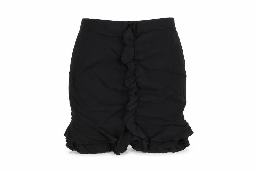 PRETTYLITTLETHING Womens Black Polyester Mini Skirt Size 10