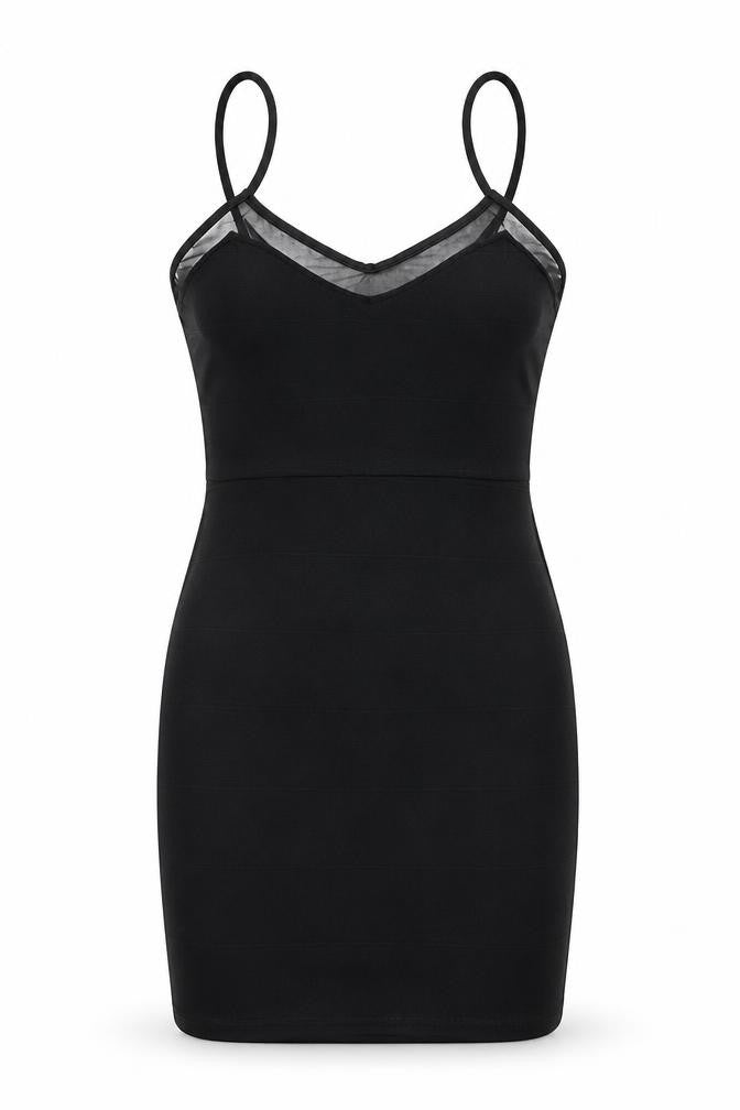 Missguided Womens Black Polyester Bodycon Size 8 V-Neck Pullover