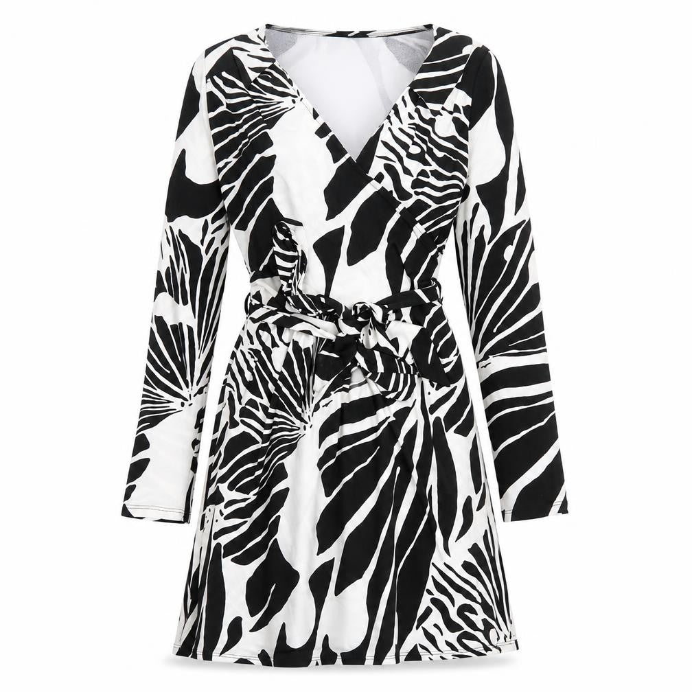 River Island Womens Black Geometric Polyester A-Line Size 6 V-Neck Pullover