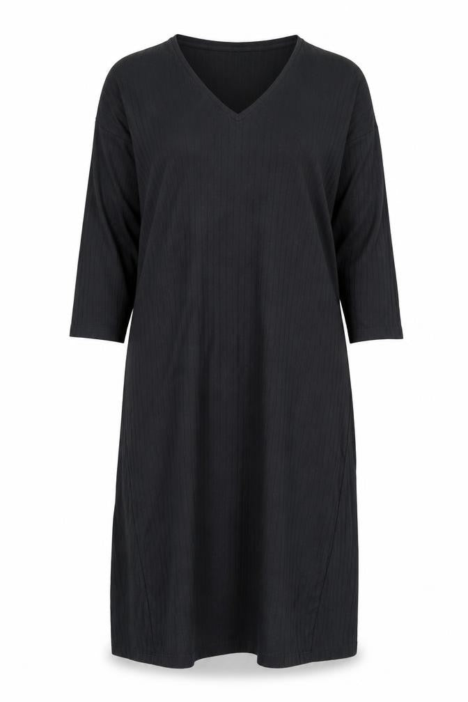 H&M Womens Black Polyester A-Line Size M V-Neck Pullover