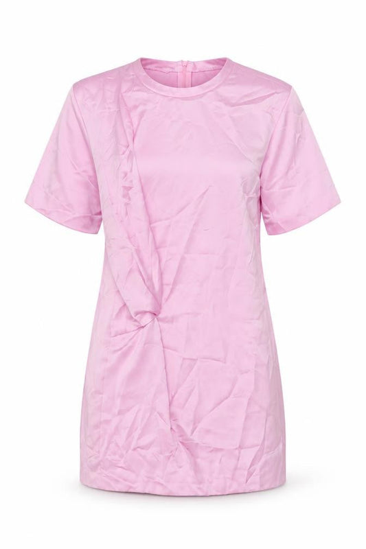 Zara Womens Pink Polyester Mini Size S Round Neck Zip