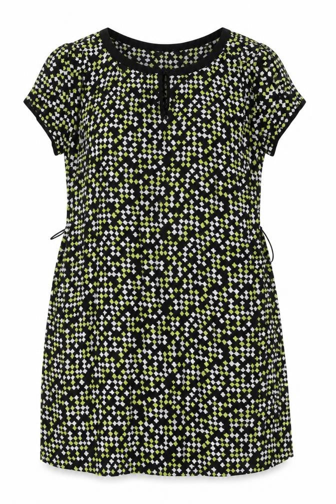 Monsoon Womens Multicoloured Geometric Viscose Tank Dress Size 18 Round Neck Pullover
