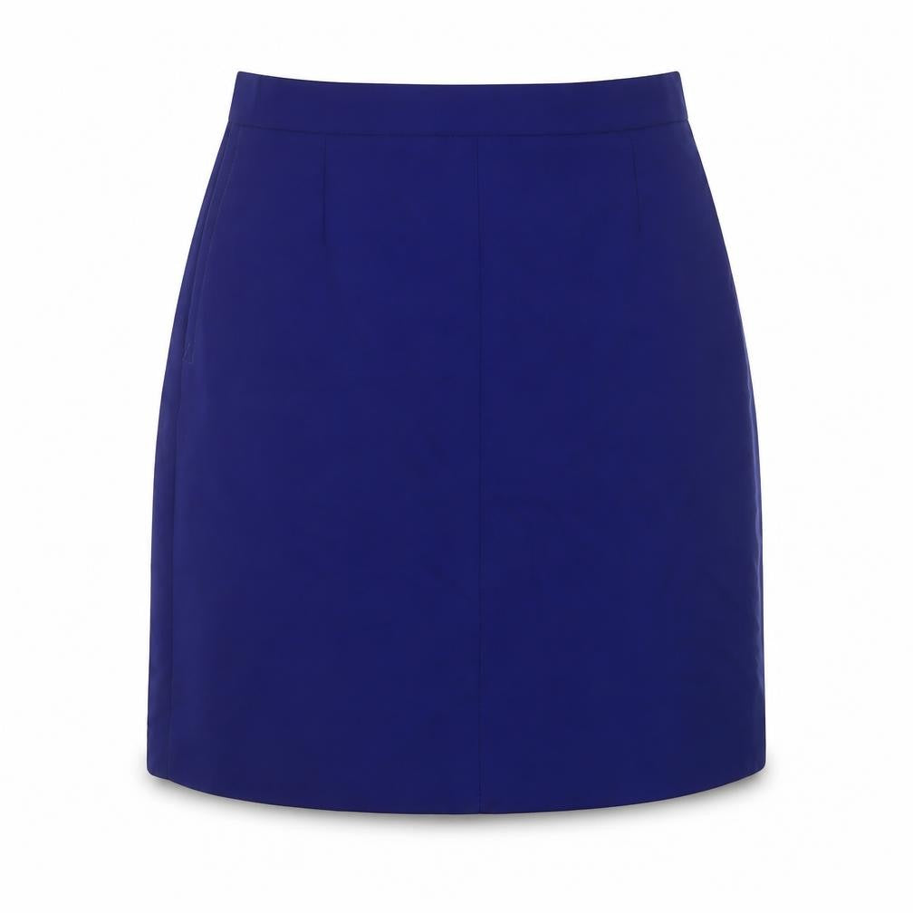 Teraviva Womens Blue Polyester A-Line Skirt Size 12 Zip