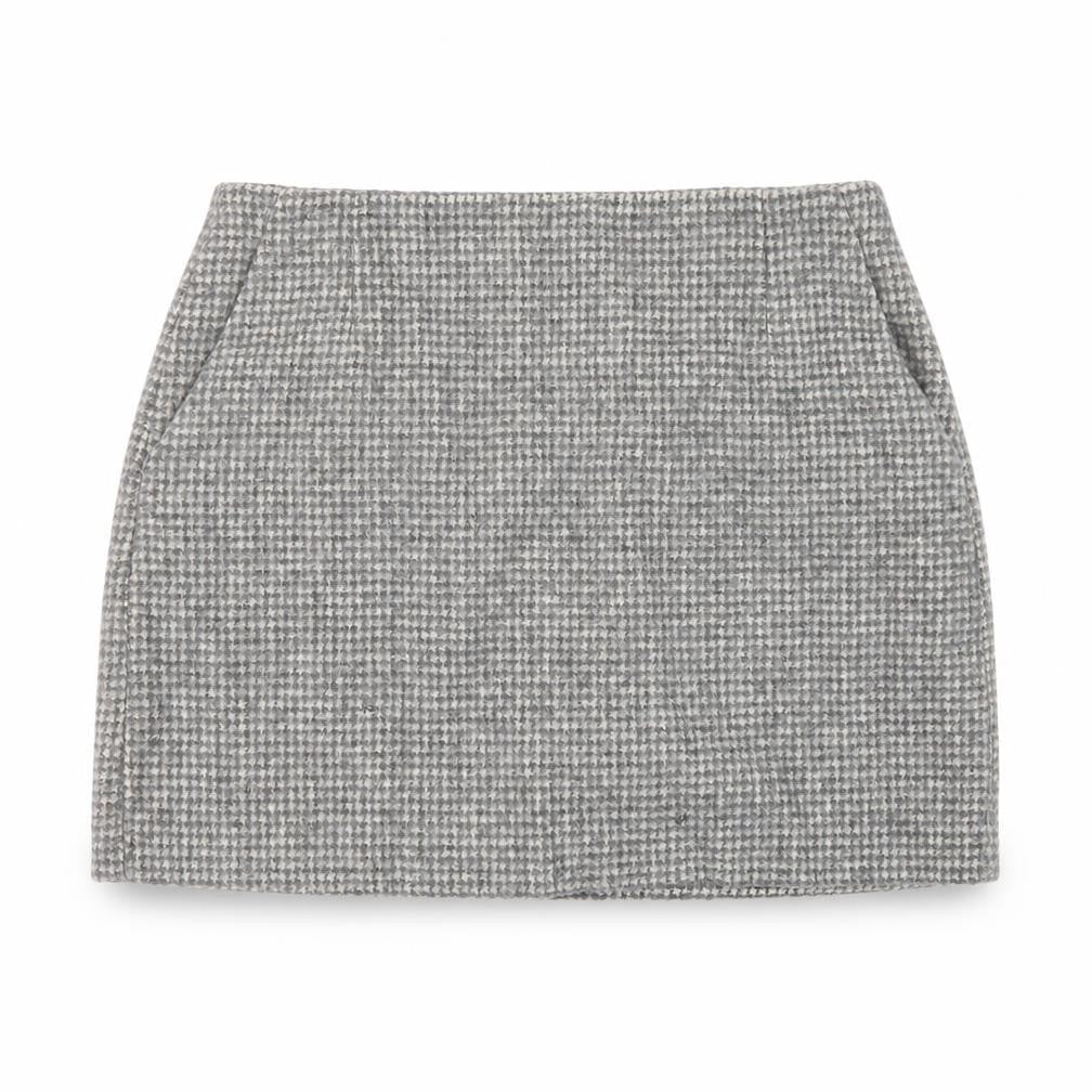 Uniqlo Womens Grey Geometric Polyester Mini Skirt Size 32 in Zip