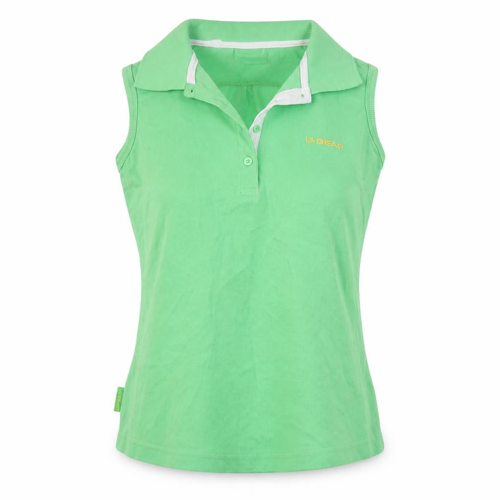 LA Gear Womens Green Polyester Basic Polo Size 12 Collared