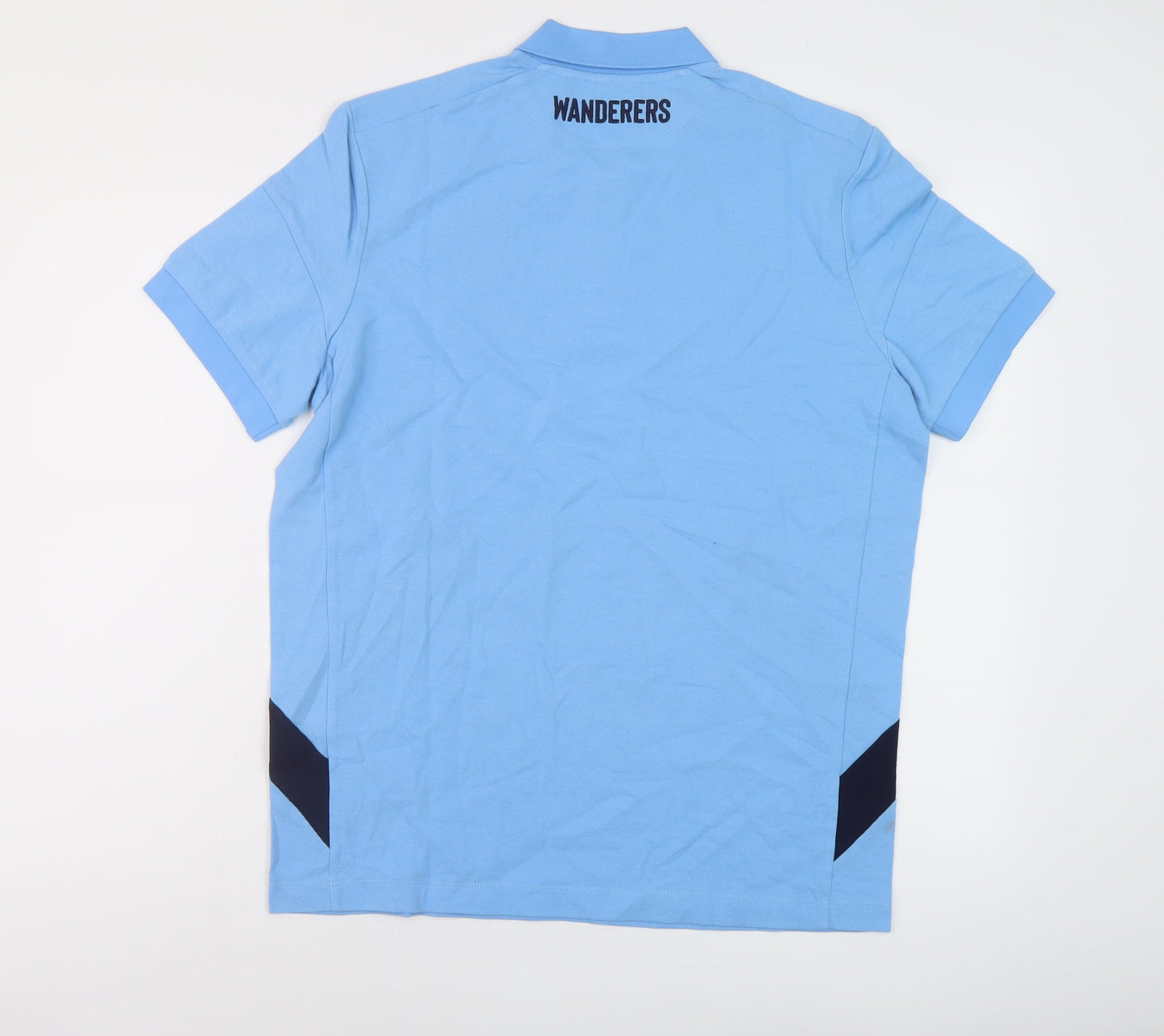 Macron Mens Blue Cotton Polo Size M Collared Button