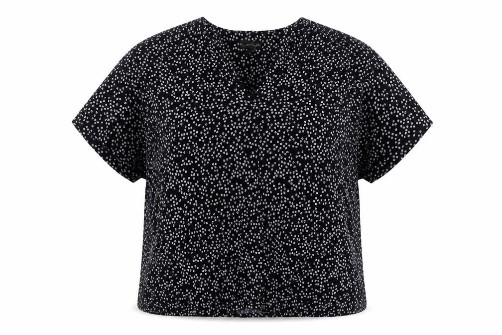 Phase Eight Womens Blue Geometric Polyester Basic Blouse Size 16 V-Neck