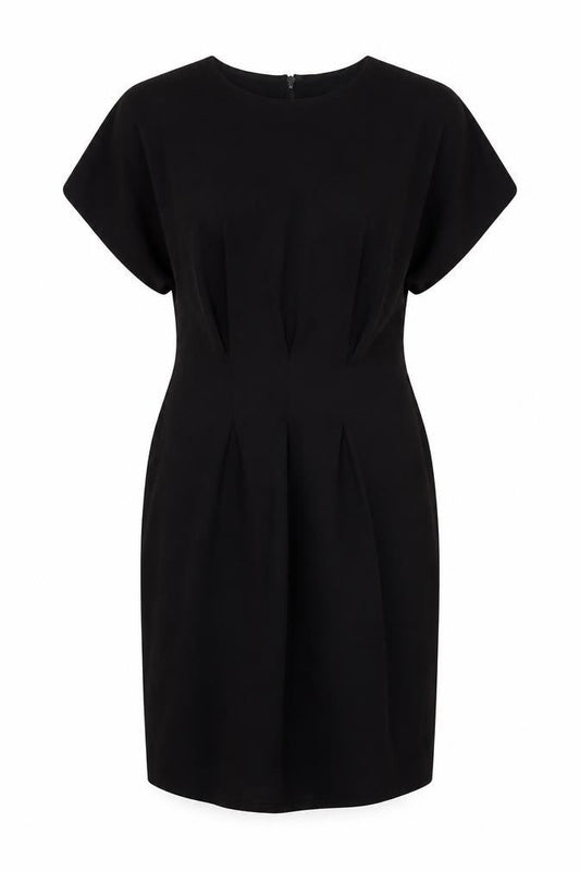 ASOS Womens Black Polyester Sheath Size 12 Round Neck Zip