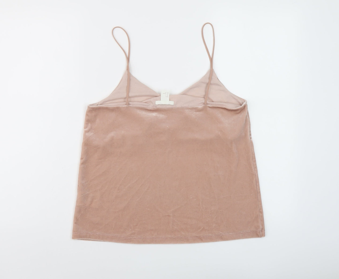 H&M Womens Pink Polyester Camisole Tank Size S V-Neck