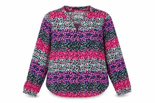 Marks and Spencer Womens Multicoloured Floral Viscose Basic Blouse Size 8 V-Neck