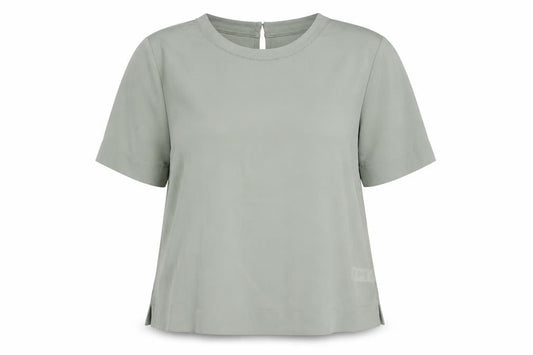 Marks and Spencer Womens Green Polyester Basic Blouse Size 12 Round Neck