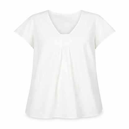 Wardrobe Womens White Polyester Basic Blouse Size 22 V-Neck