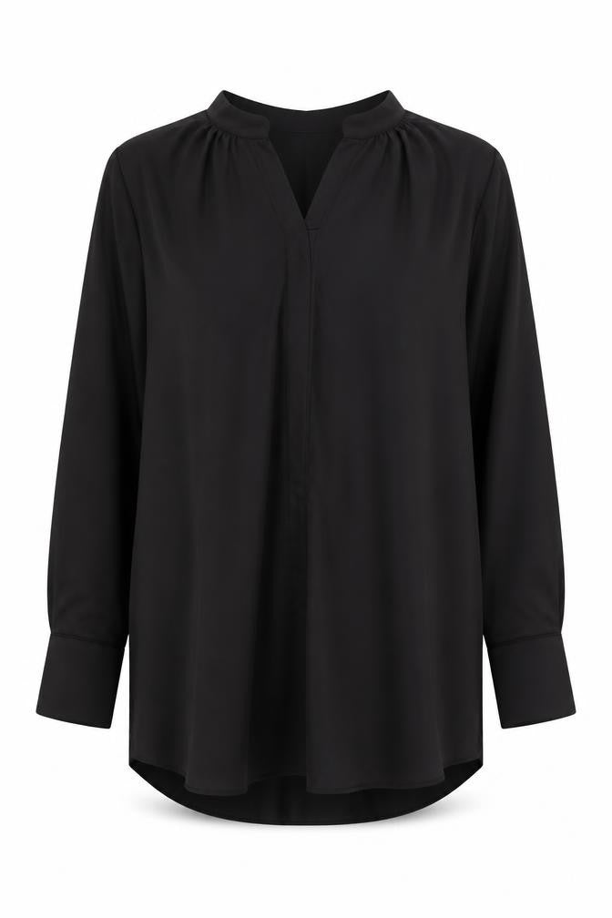H&M Womens Black Polyester Shift Size XL V-Neck Pullover