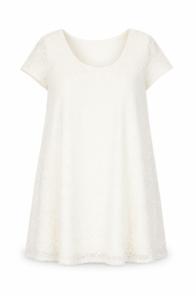 NEXT Womens White Polyester A-Line Size 16 Scoop Neck Pullover
