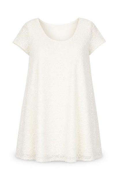 Next Womens White Polyester A-Line Size 16 Scoop Neck Pullover