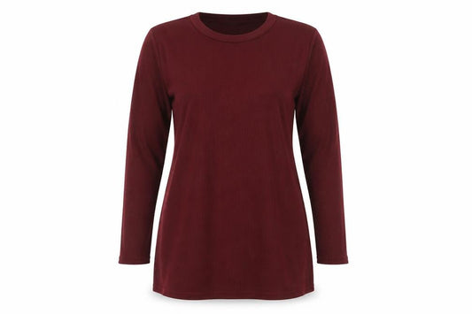 Boohoo Womens Red Polyester Tunic T-Shirt Size 10 Crew Neck