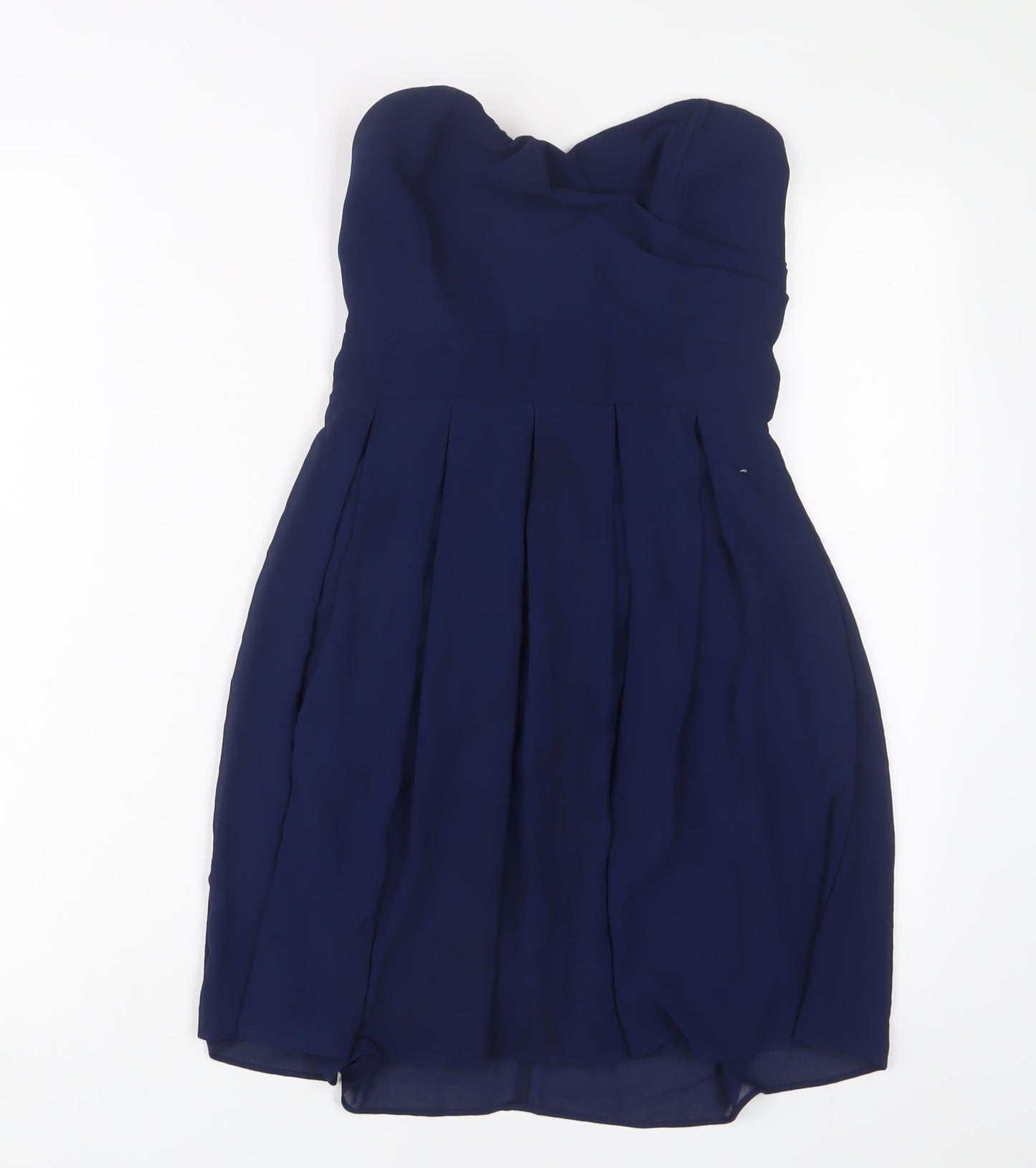 TFNC Womens Blue Polyester Fit & Flare Size XS Sweetheart Zip