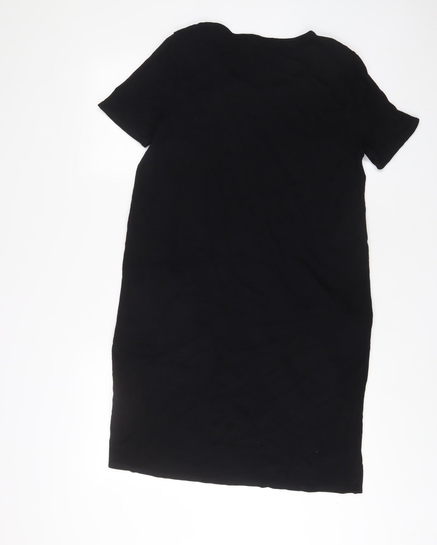 Roman Womens Black Viscose Sheath Size 14 Scoop Neck Pullover - Studded