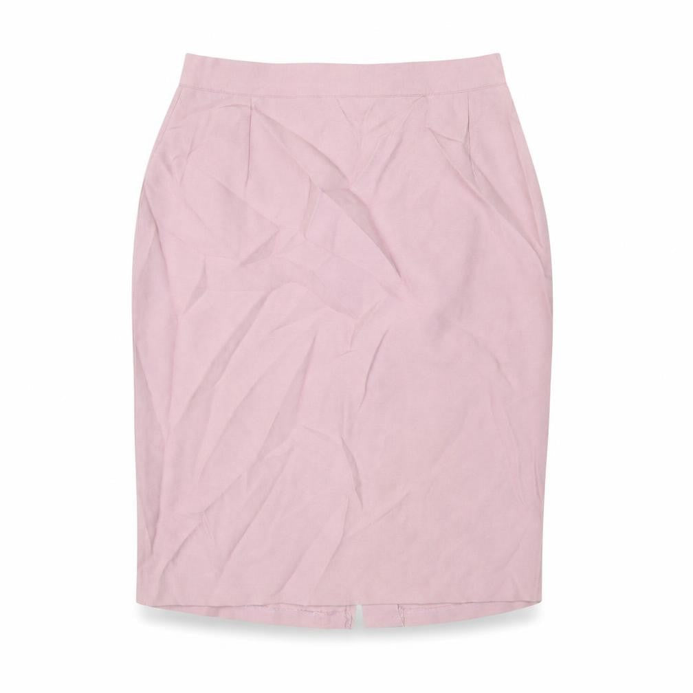 etham Womens Pink Polyester A-Line Skirt Size 16 Button