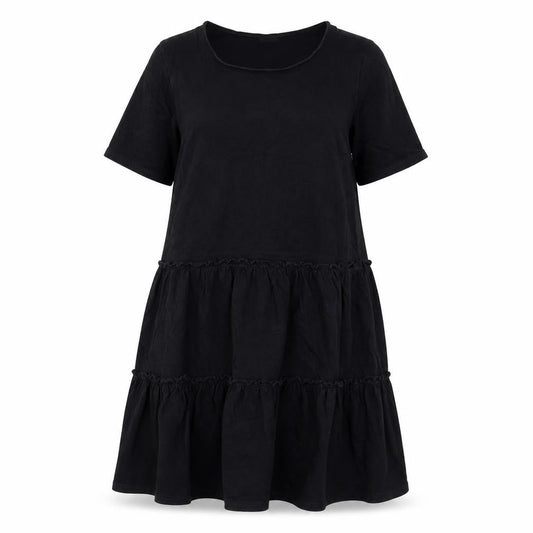 River Island Womens Black Cotton A-Line Size 8 Roll Neck Pullover - Pleated
