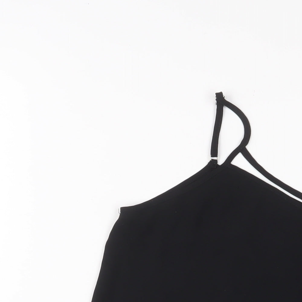 River Island Womens Black Polyester Camisole Tank Size 12 V-Neck