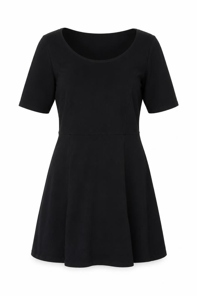 H&M Womens Black Cotton A-Line Size M Scoop Neck Pullover
