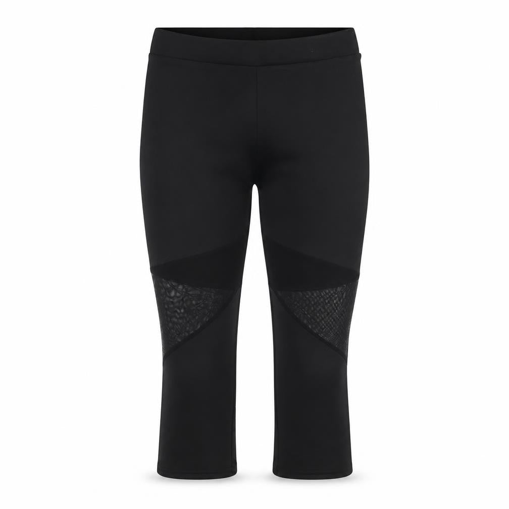Boohoo Womens Black Polyester Cropped Leggings Size 6 L20 in Regular Pullover - Breathable