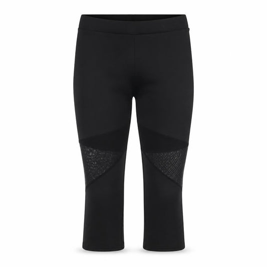Boohoo Womens Black Polyester Cropped Leggings Size 6 L20 in Regular Pullover - Breathable