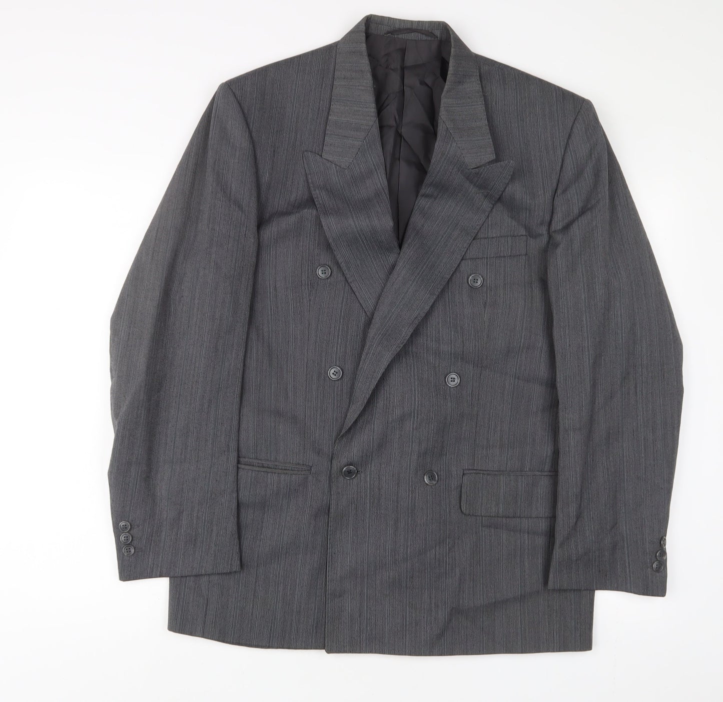 Pierro Cini Mens Grey Wool Jacket Suit Jacket Size 38 Regular