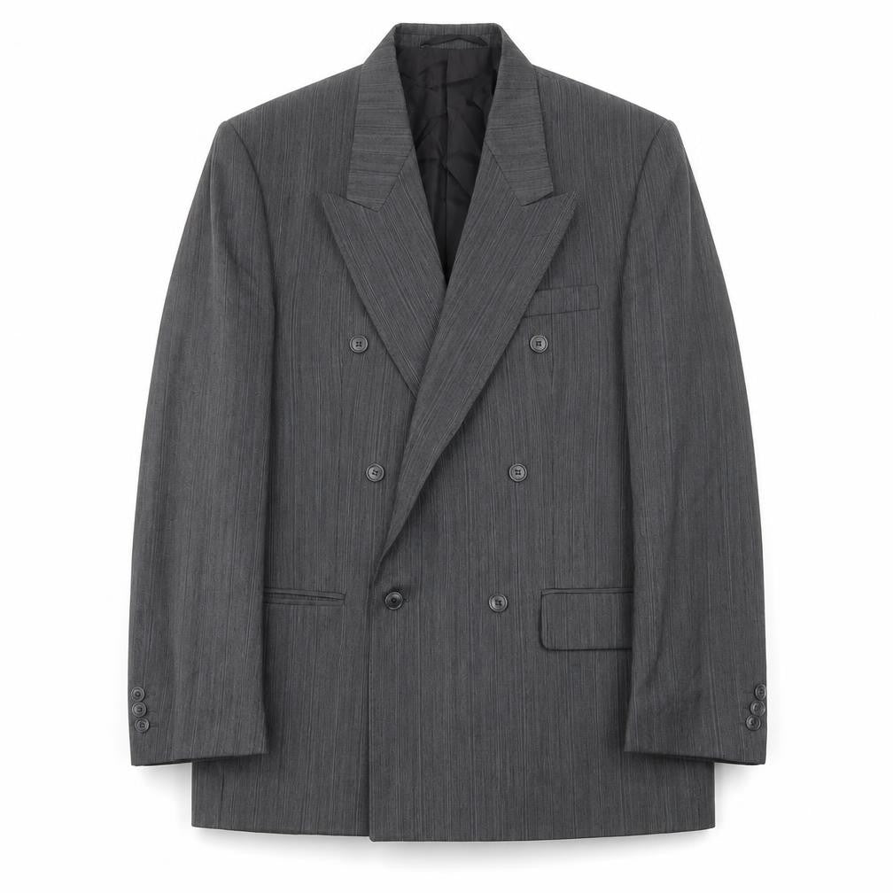 Pierro Cini Mens Grey Wool Jacket Suit Jacket Size 38 Regular