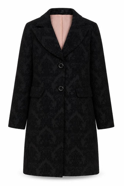 Savida Womens Black Jacket Size 10 Button - Embroidered