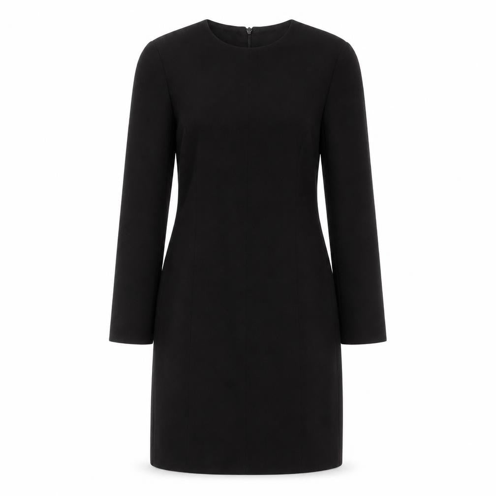 H&M Womens Black Polyester A-Line Size XS Crew Neck Zip