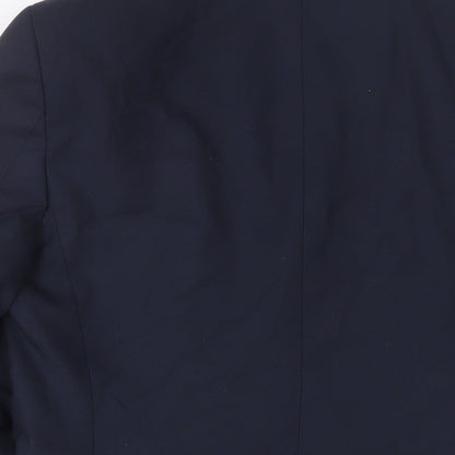 Next Mens Blue Polyester Jacket Suit Jacket Size 40 Regular