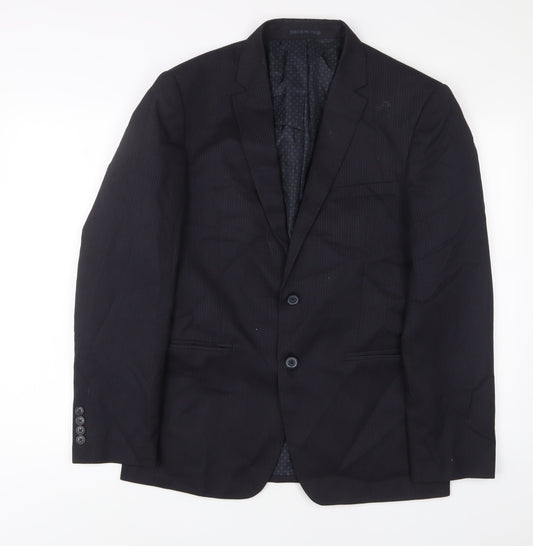 NEXT Mens Black Polyester Jacket Suit Jacket Size 40 Regular