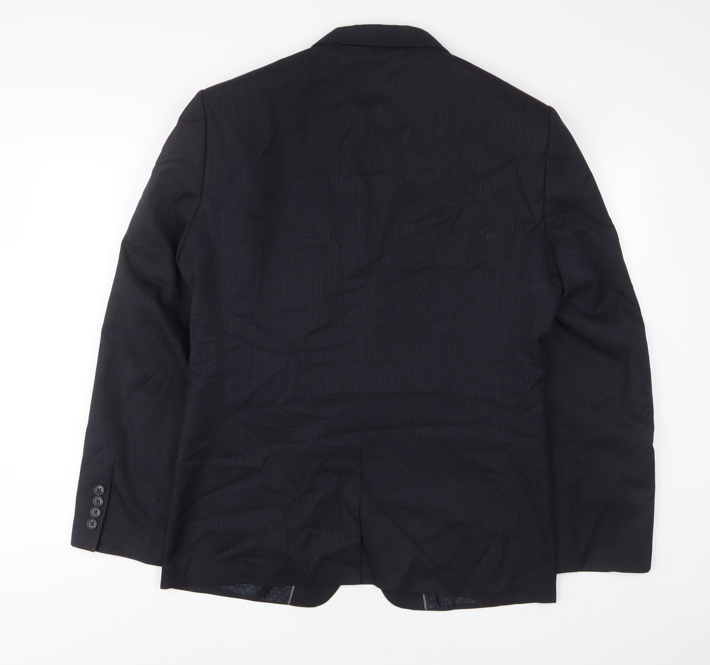 NEXT Mens Black Polyester Jacket Suit Jacket Size 40 Regular