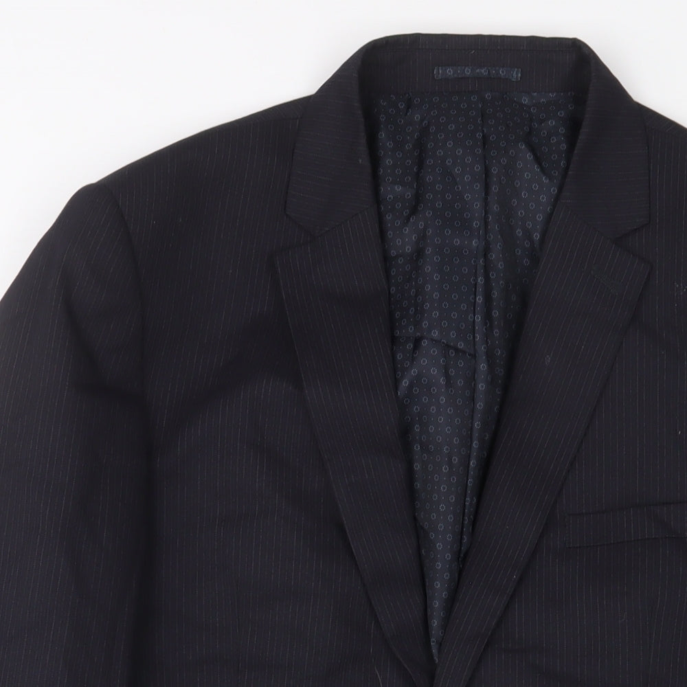 NEXT Mens Black Polyester Jacket Suit Jacket Size 40 Regular