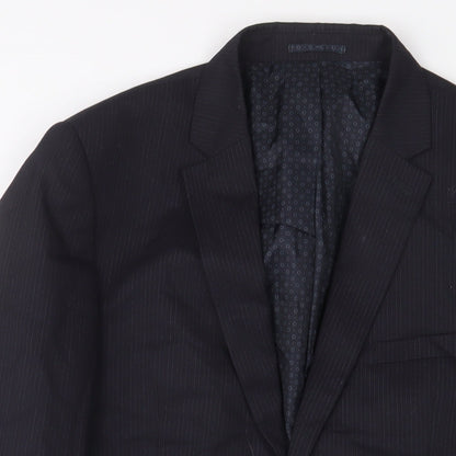 Next Mens Black Polyester Jacket Suit Jacket Size 40 Regular