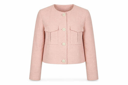 Zara Womens Pink Jacket Size L Button