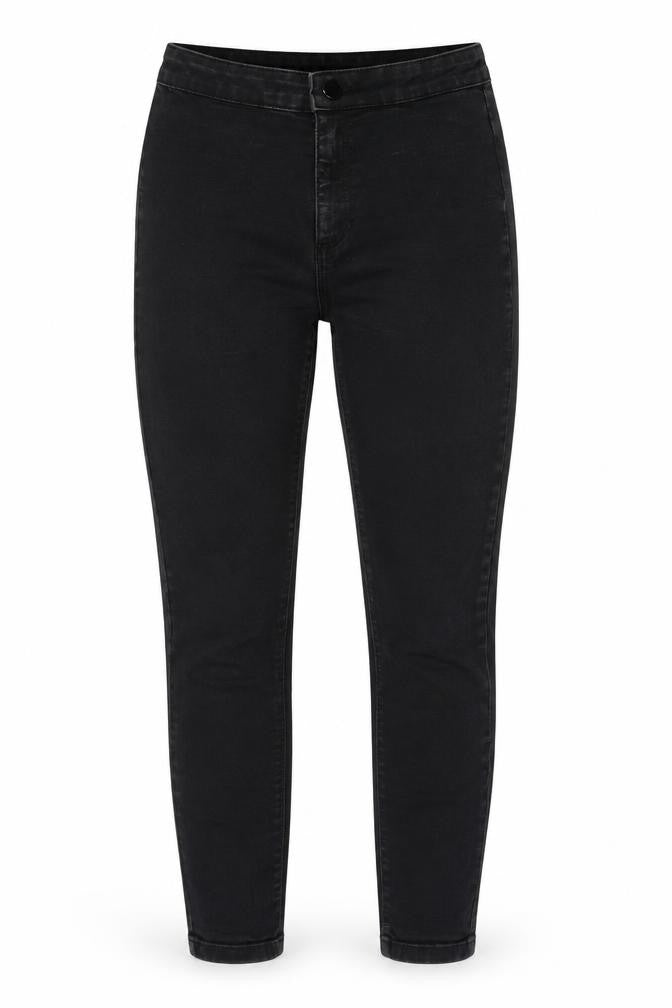 Dorothy Perkins Womens Black Cotton Straight Jeans Size 10 L28 in Regular