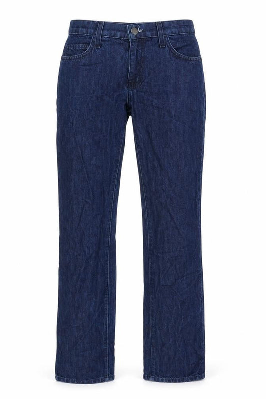 Current/Elliott Womens Blue Cotton Blend Straight Jeans Size 28 in L33 in Regular Zip