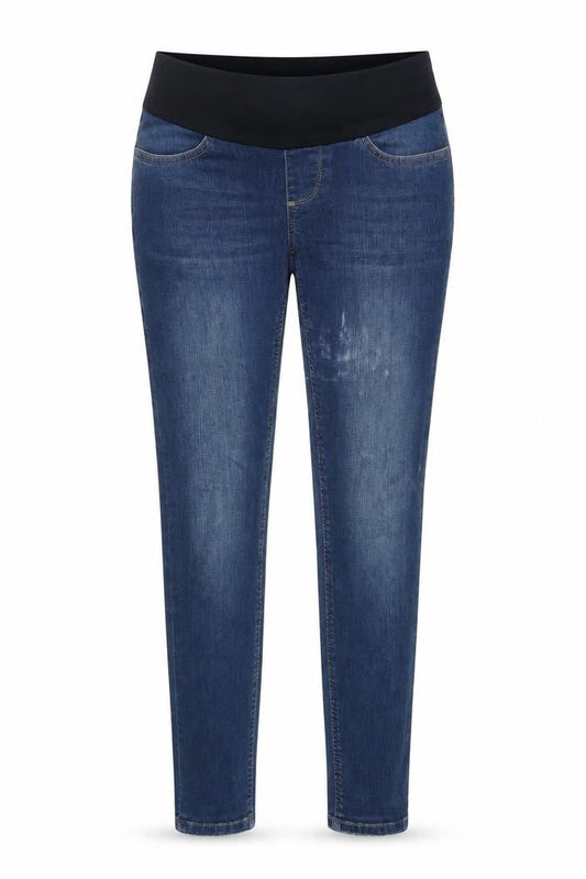 Seraphine Womens Blue Cotton Blend Jegging Jeans Size 8 L29 in Regular