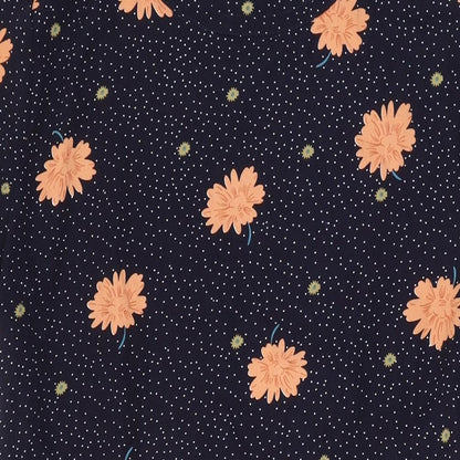 Sweewë Womens Blue Polka Dot Polyester Mini Size M Round Neck Button