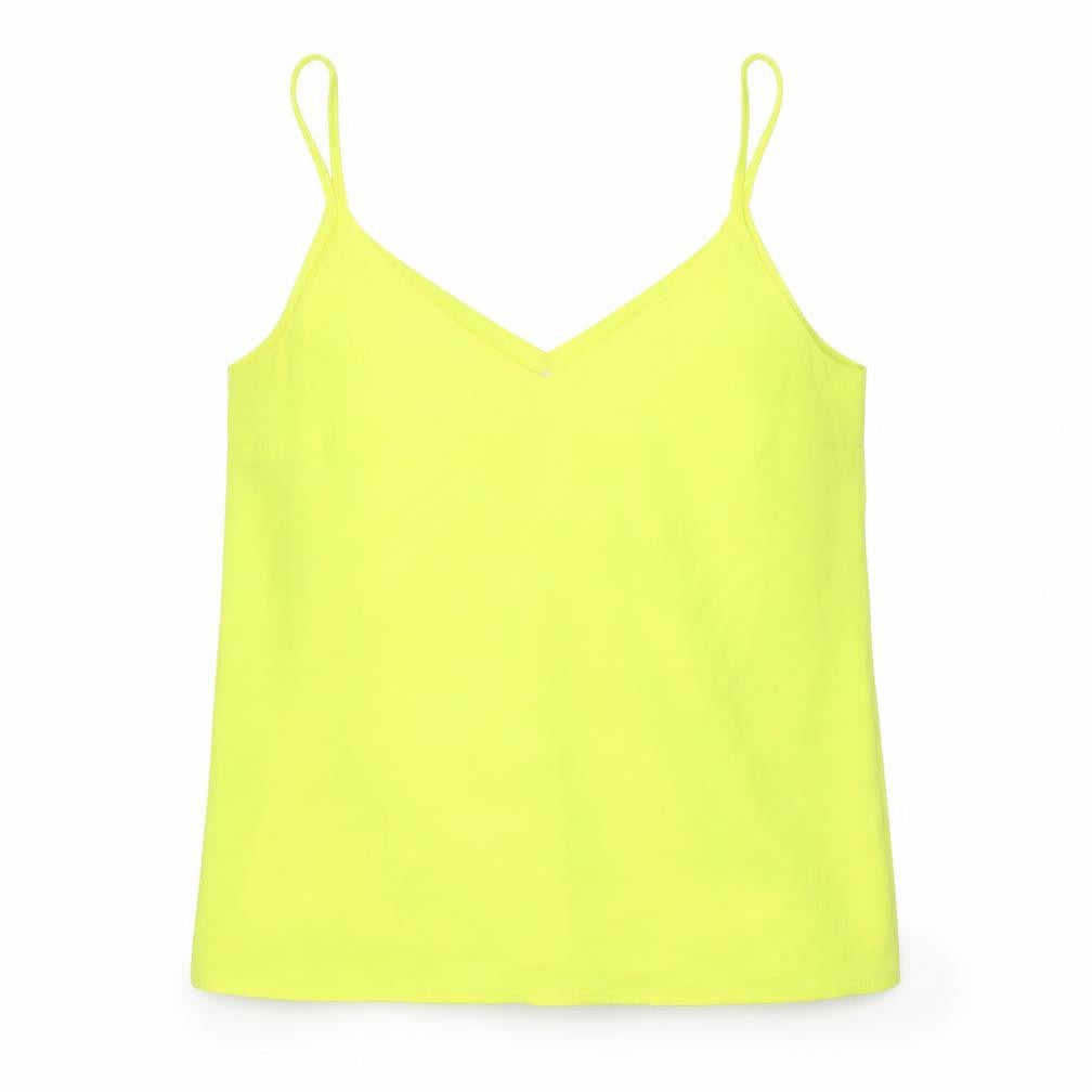 Oasis Womens Yellow Polyester Camisole Tank Size 10 V-Neck