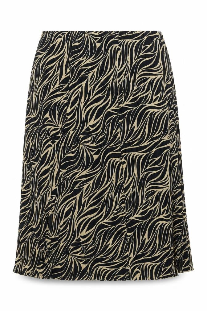 Gelco Womens Black Geometric Polyester A-Line Skirt Size 12